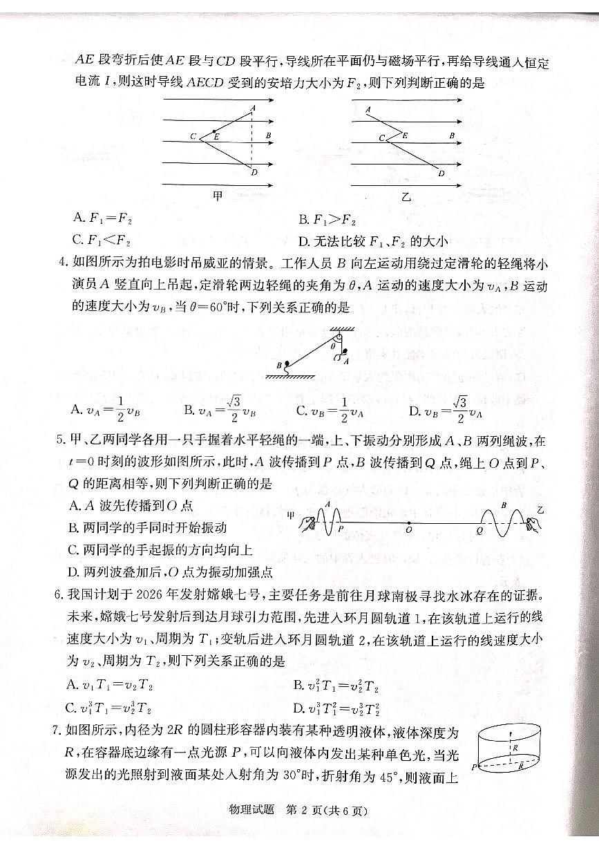 河南省青桐鸣2025届高三下学期5月大联考-物理试题+答案第2页