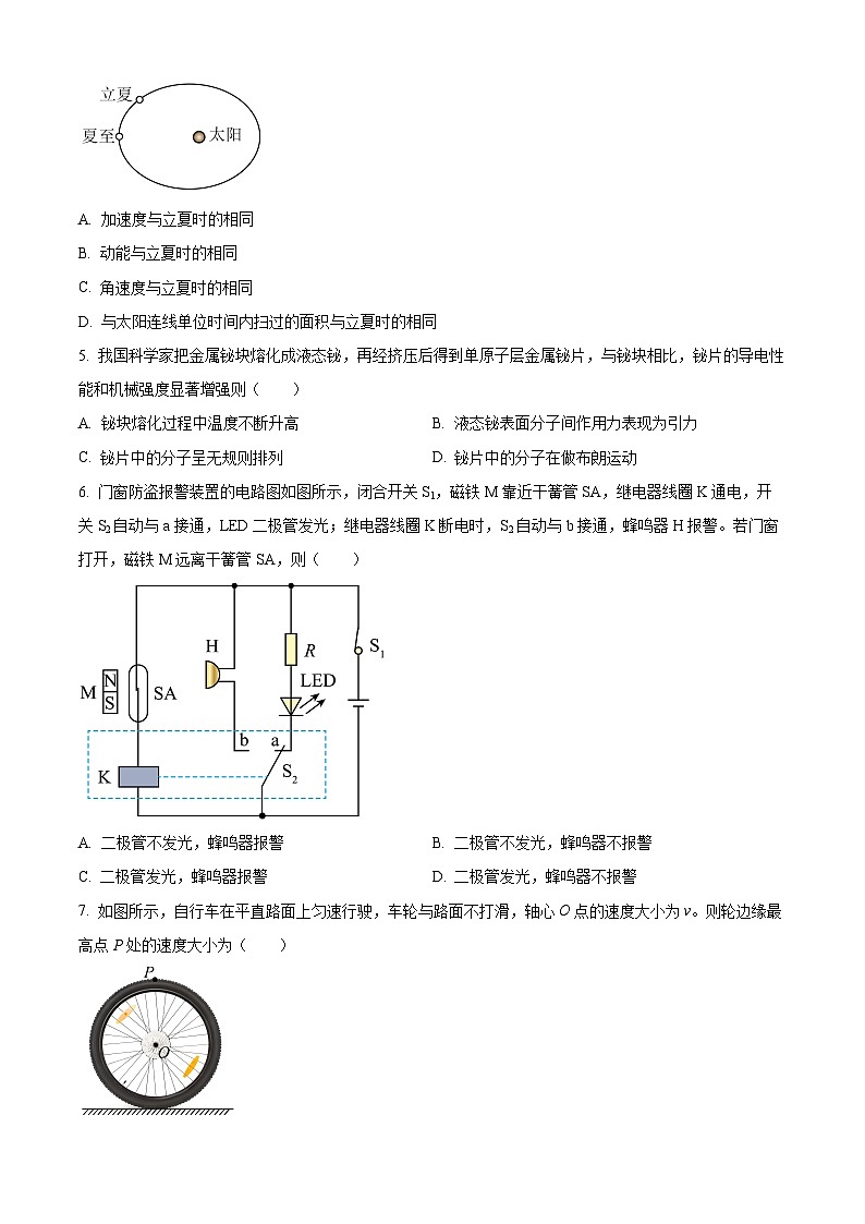 2025届江苏省宿迁市高三下学期三模物理试卷（高考模拟）第2页