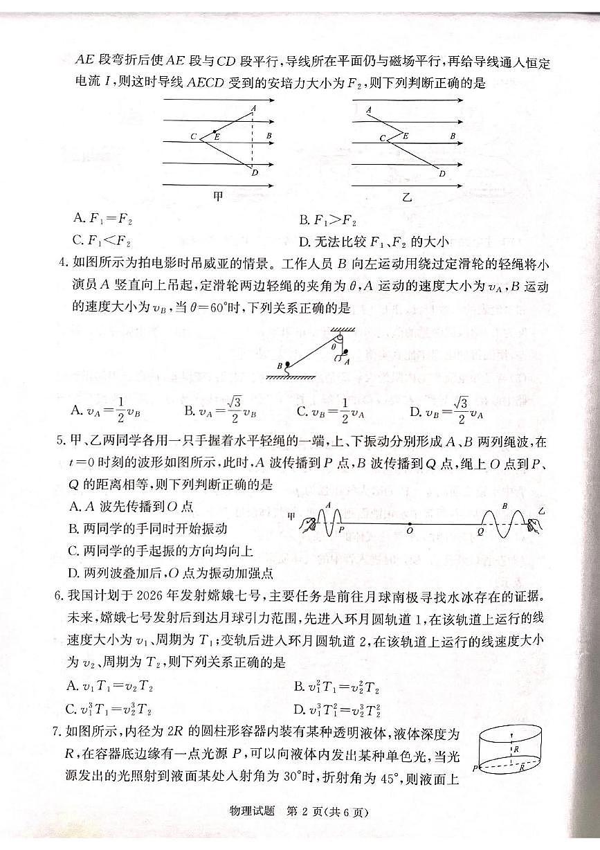山西省2025届高三下学期5月青桐鸣大联考（物理试卷） 山西省2025届高三下学期5月青桐鸣大联考（物理试卷）第2页