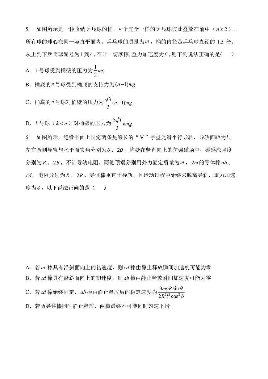 2025届高考物理密卷押题仿真模拟卷（二）含解析第3页