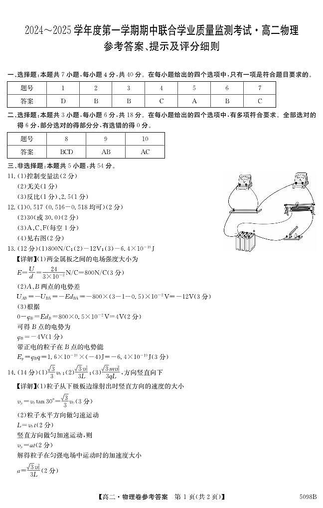 5098B 物理DA第1页