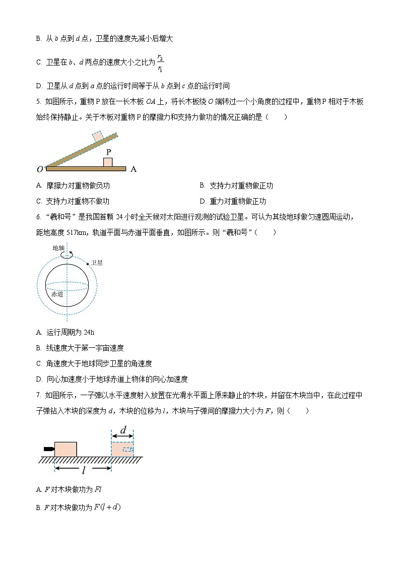 江苏省苏州市吴江高级中学2024-2025学年高一下学期3月月考物理试题（原卷版+解析版）第2页