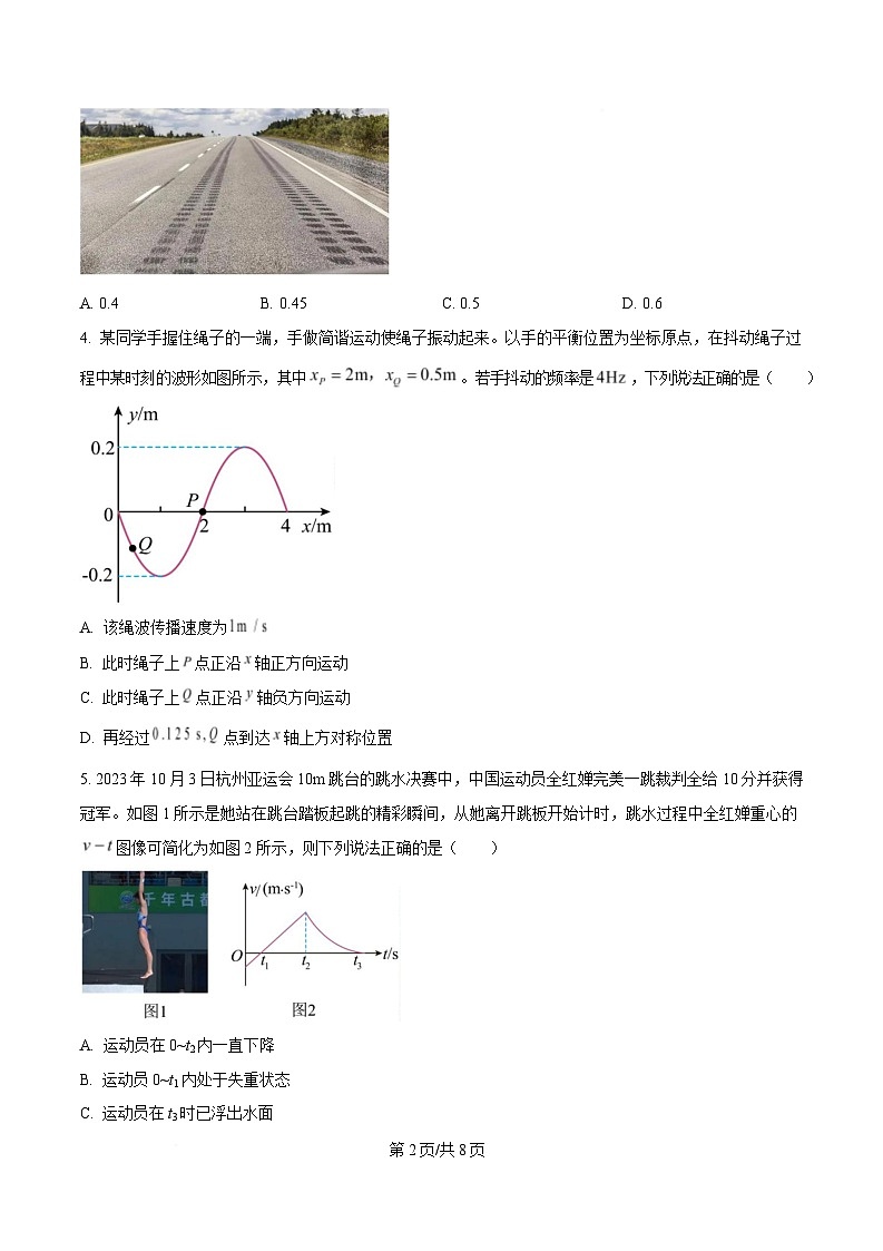 2025届黑龙江省大庆市大庆中学高三下学期第三次模拟考试物理试题（原卷版）第2页