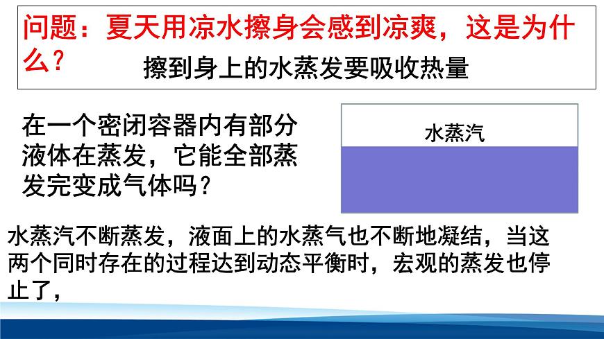 人教版高中物理选择性必修三 2-6 饱和汽与饱和汽压.物态变化 课件第7页