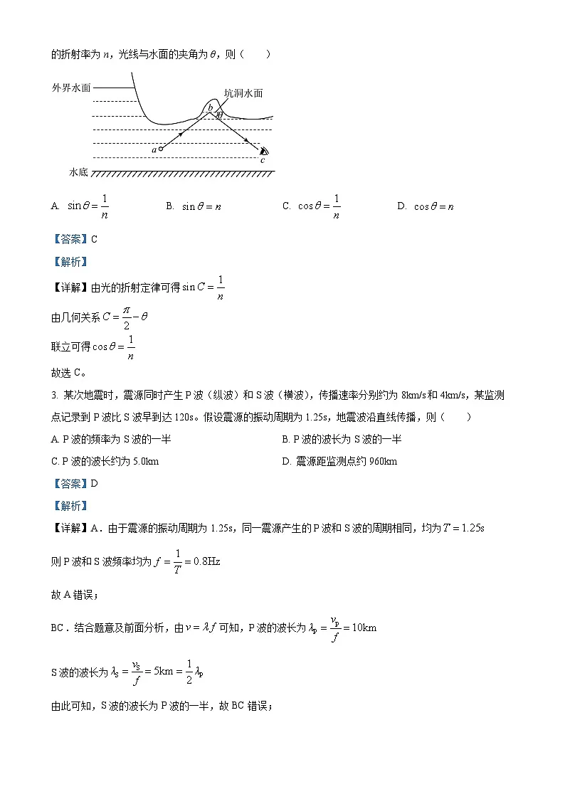 2025届广东省广州市高三下学期一模物理试题 Word版含解析第2页