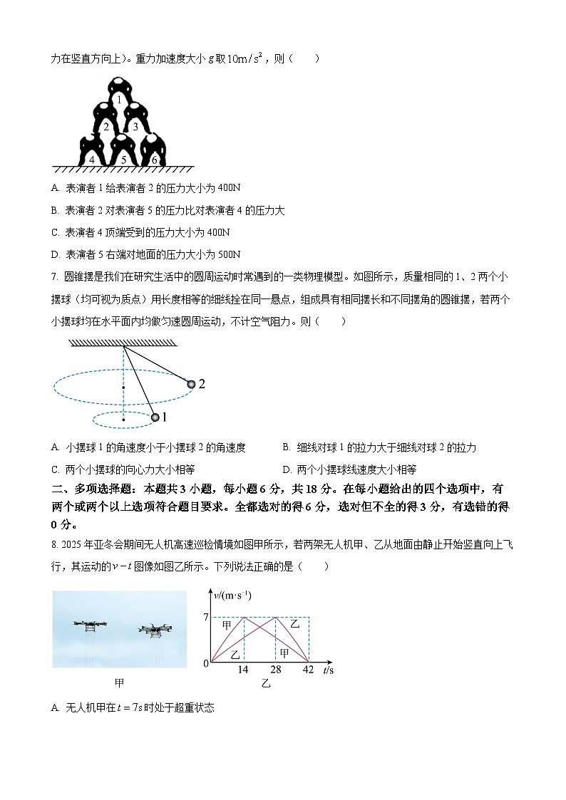 山西省晋中市2024-2025学年高一下学期3月月考物理试卷（原卷版+解析版）第3页