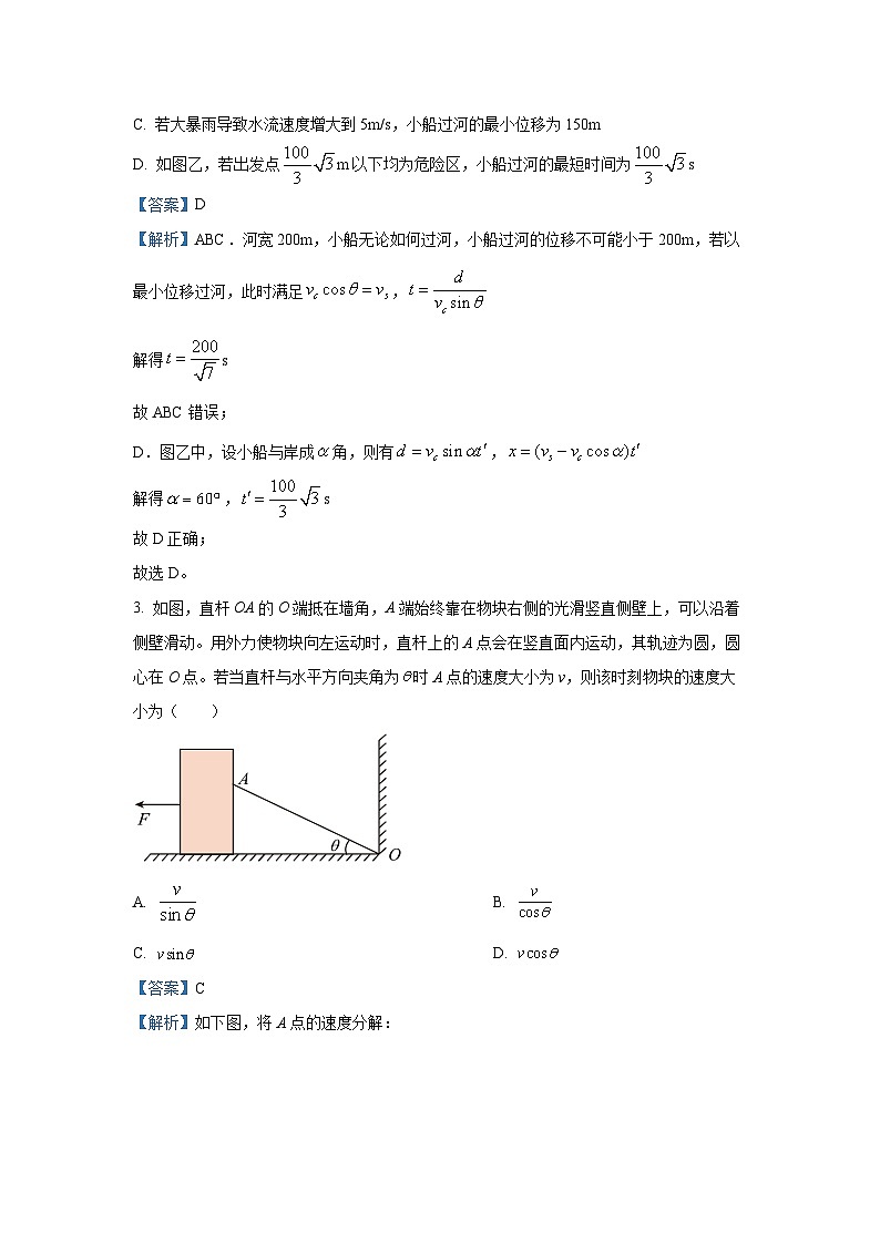 河北省保定市名校联盟2024-2025学年高一下学期4月期中物理试题（解析版）第2页