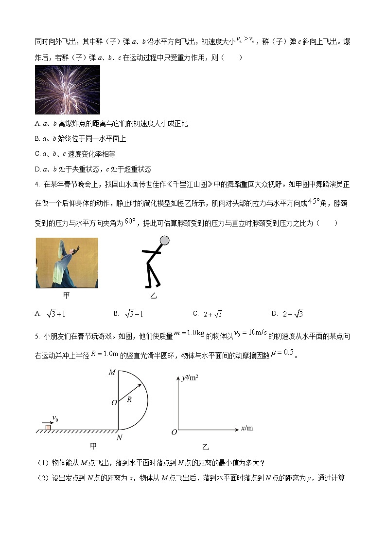上海市交通大学附属中学2024-2025学年高三下学期开学摸底考试物理试题（原卷版+解析版）第2页
