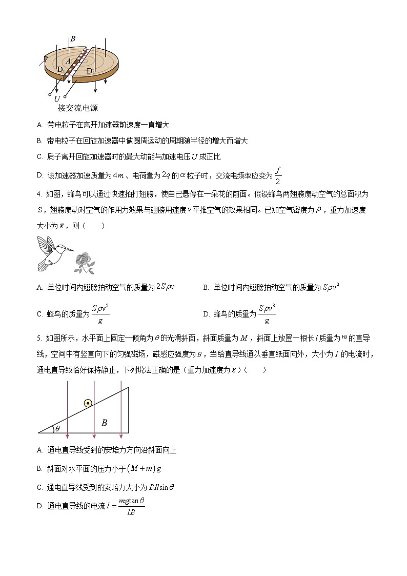 四川省南充高级中学2024-2025学年高二下学期4月月考物理试题（原卷版+解析版）第2页