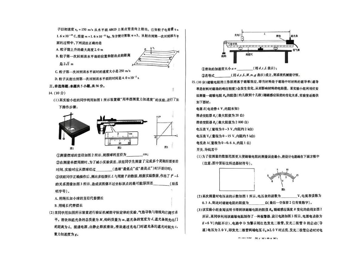 海南省2025届高三下学期学业水平诊断（五）物理试卷（PDF版附答案）第3页