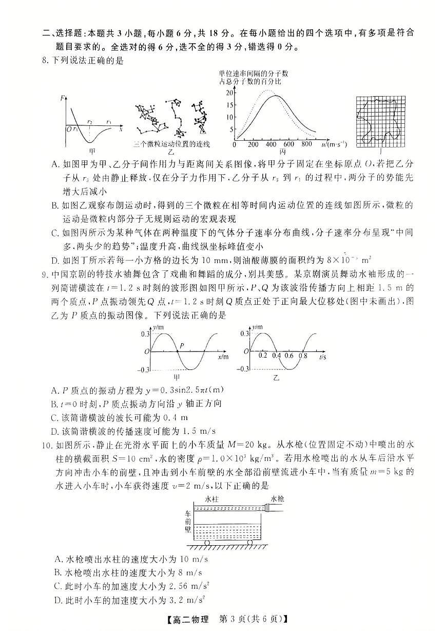 河北省衡水市2024-2025学年高二下学期4月期中联考物理试题（PDF版附解析）第3页