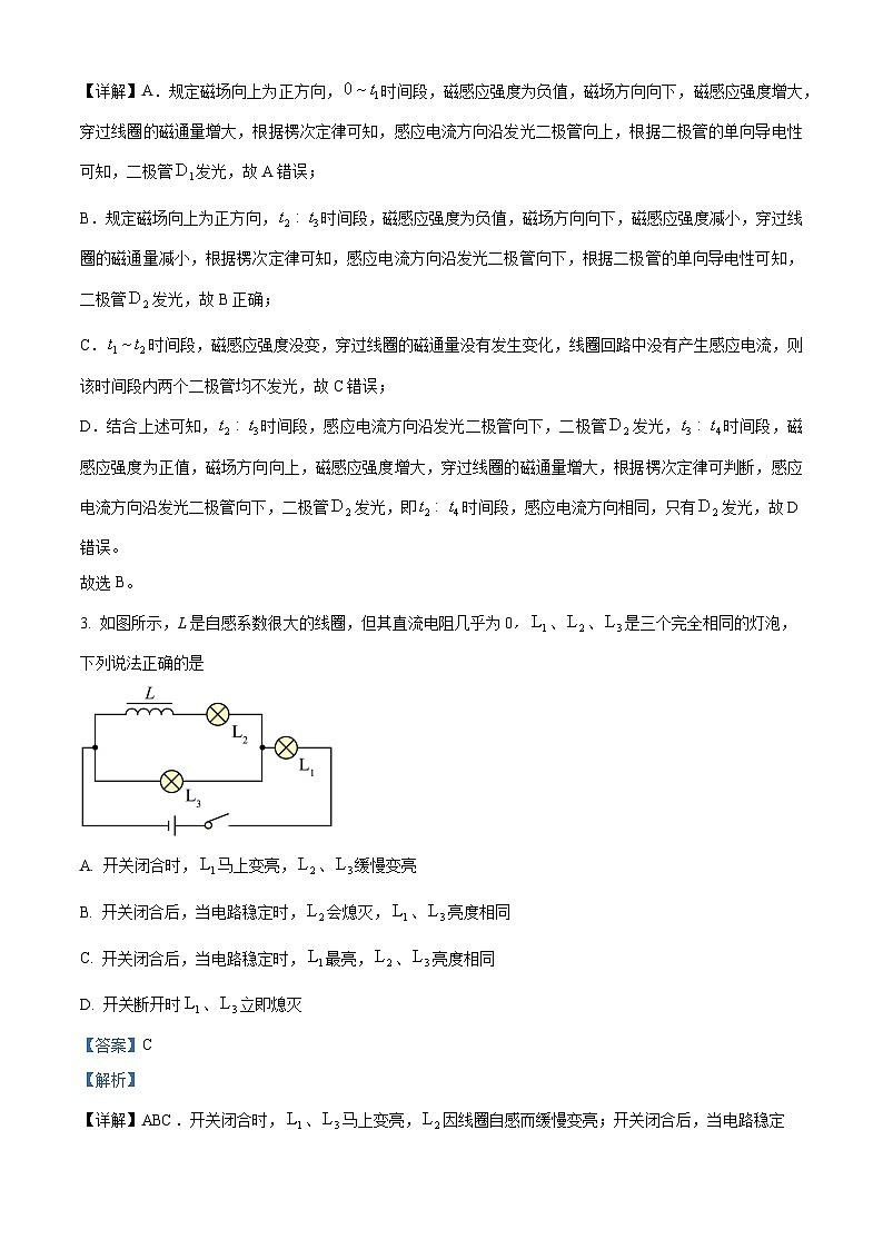 湖南省名校2024-2025学年高二下学期第二次联考物理试卷（A） Word版含解析第2页