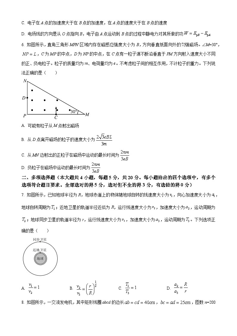 湖南省名校联合体2024-2025学年高二下学期期中考试物理试题  A卷 （原卷版）第3页