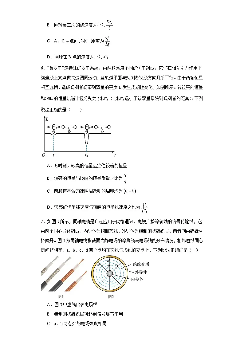 2025届安徽省普通高中高三下学期高考模拟训练(五) 物理试题（含解析）第3页