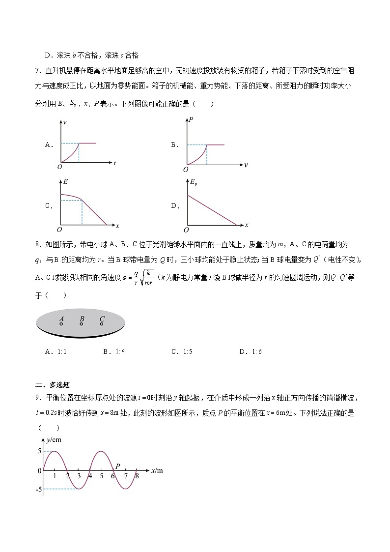 2025届山东省枣庄市高三下学期3月模拟考试（二调）试卷 物理（含答案）第3页