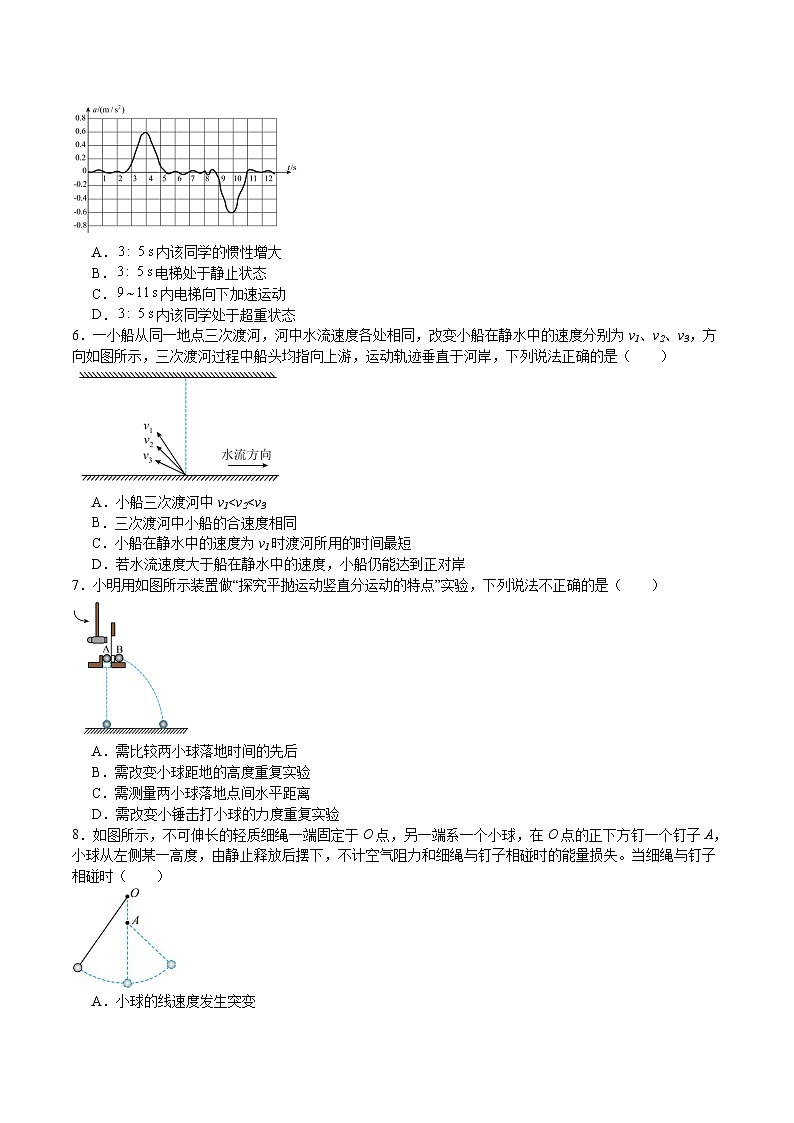 江苏省盐城市五校2024-2025学年高一下学期5月期中考试物理试卷（Word版附解析）第2页