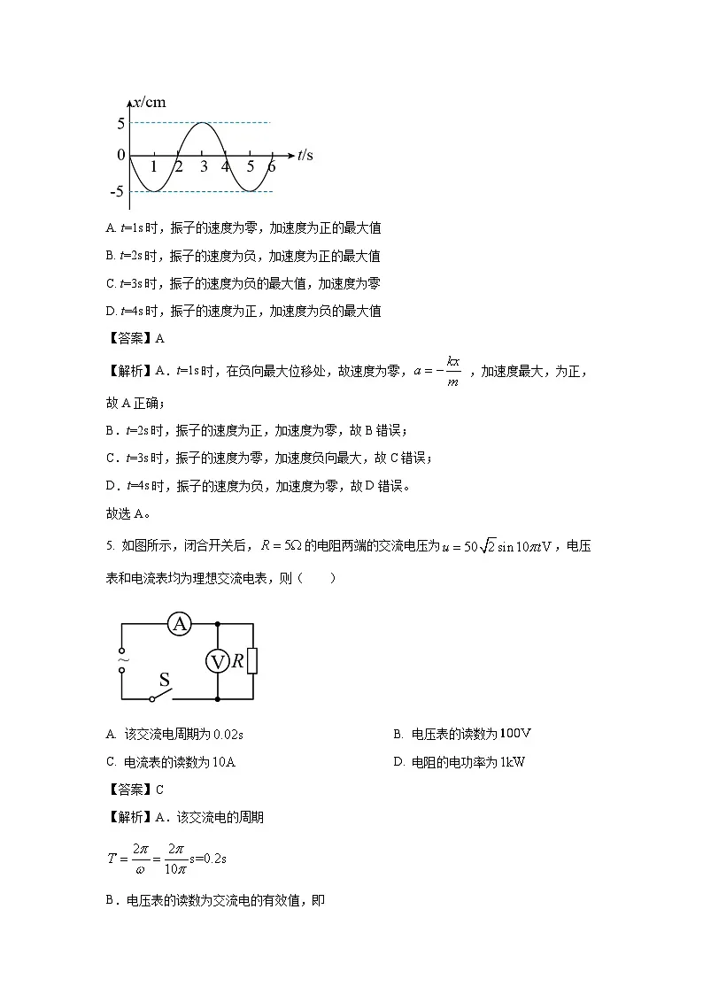 天津市2024-2025学年高二下学期第一次月考物理试题（解析版）第3页