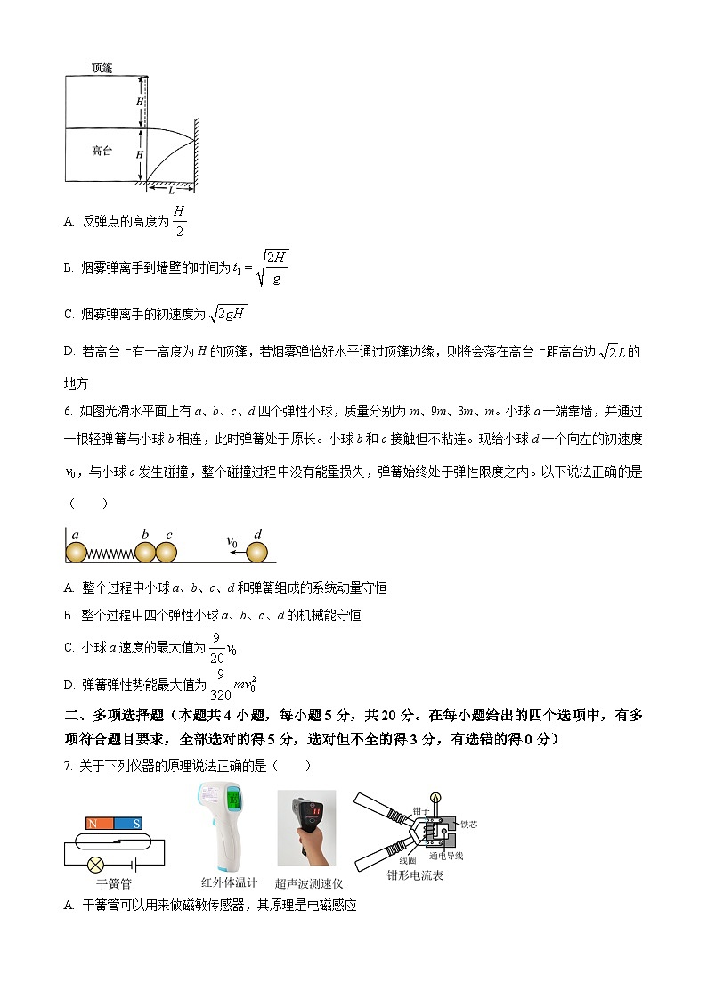 湖南省长沙市湖南师大附中2024-2025学年高二下学期期中考试物理试题 （原卷版）第3页
