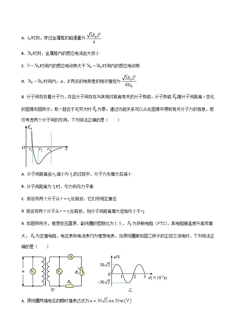 吉林省梅河口市第五中学2024-2025学年高二下学期4月月考物理试卷（Word版附答案）第3页