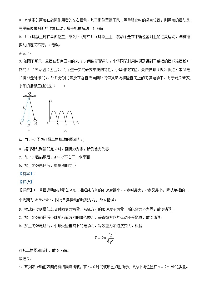 浙江省宁波市2023_2024学年高二物理下学期4月期中试题含解析第2页