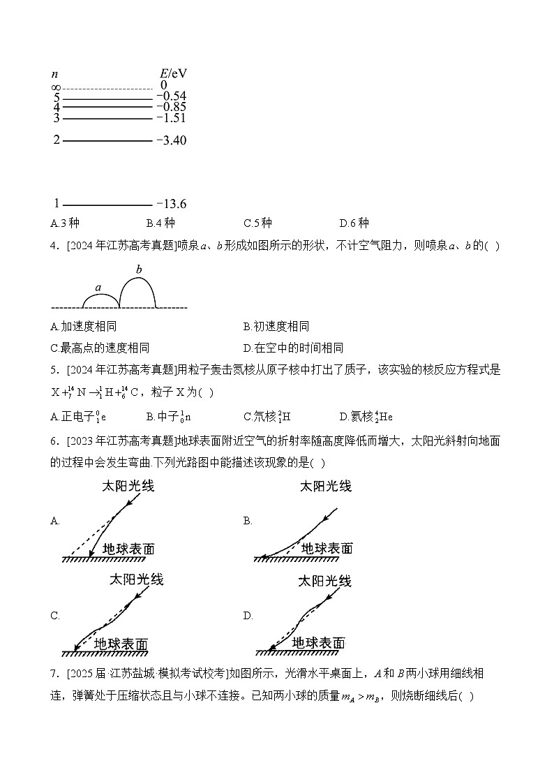2025届江苏省高考全真模拟卷 物理（含解析）第2页