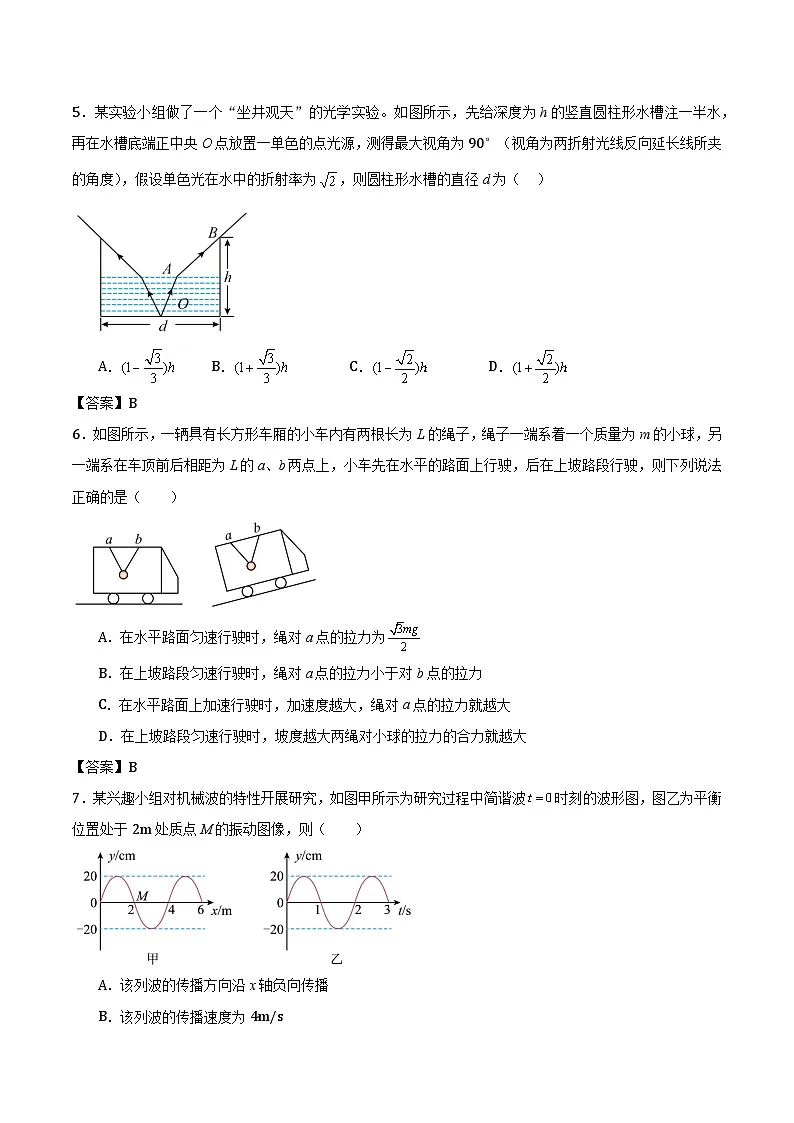 2025届江苏省高三下学期高考模拟试卷（二）试卷 物理（含答案）第3页