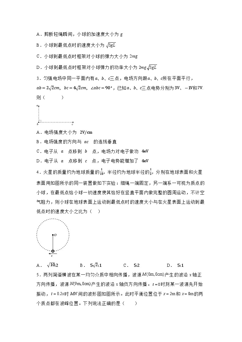 2025届湖南省普通高中高三下学期学业水平选择性考试（三模）（一）物理试题（解析版）第2页