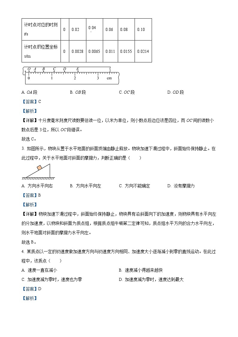四川省遂宁市2024-2025学年高一上学期期末考试 物理 含解析第2页