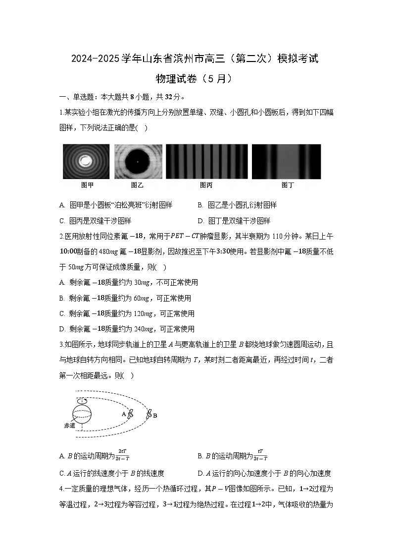 山东省滨州市2024-2025学年高三下学期5月第二次模拟考试物理试卷（解析版）第1页