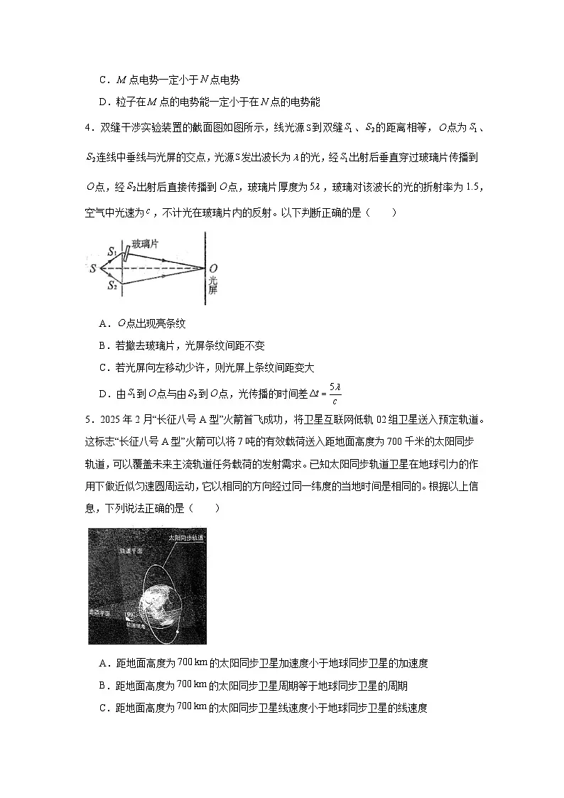 2025届湖北省鄂东南联盟高三下学期5月模拟联考物理试题（无答案）第2页