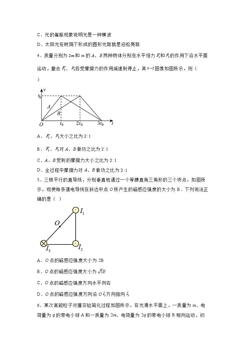 2025届湖北省普通高中学业水平选择性考试模拟（二）物理试卷（解析版）第2页