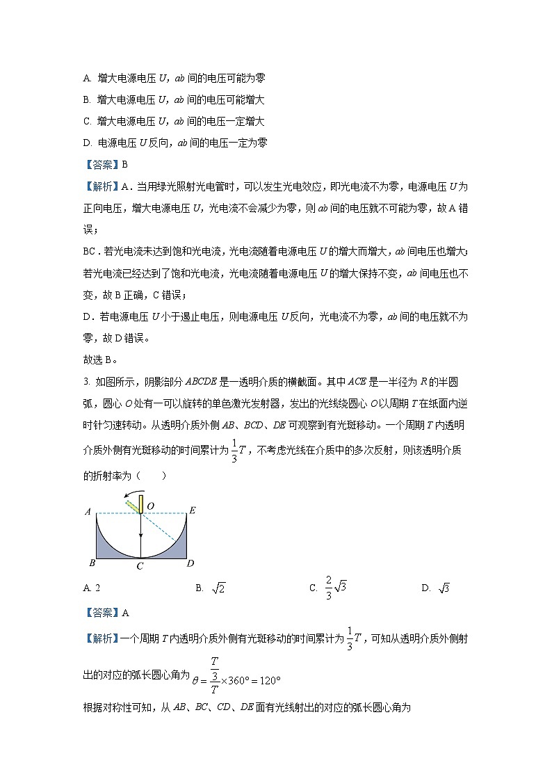 2025届山西省临汾市高考考前适应性训练考试 (三)物理试卷 （解析版）第2页