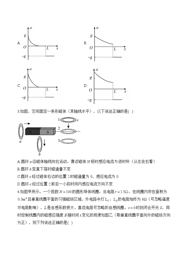 2024-2025学年物理教科版（2019）选择性必修第二册单元复习提升卷 第二单元 电磁感应及其应用（含解析）第2页