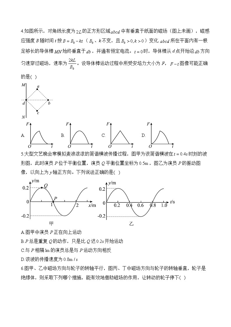 2025届甘肃省高考4月模拟预测卷 物理（含解析）第2页
