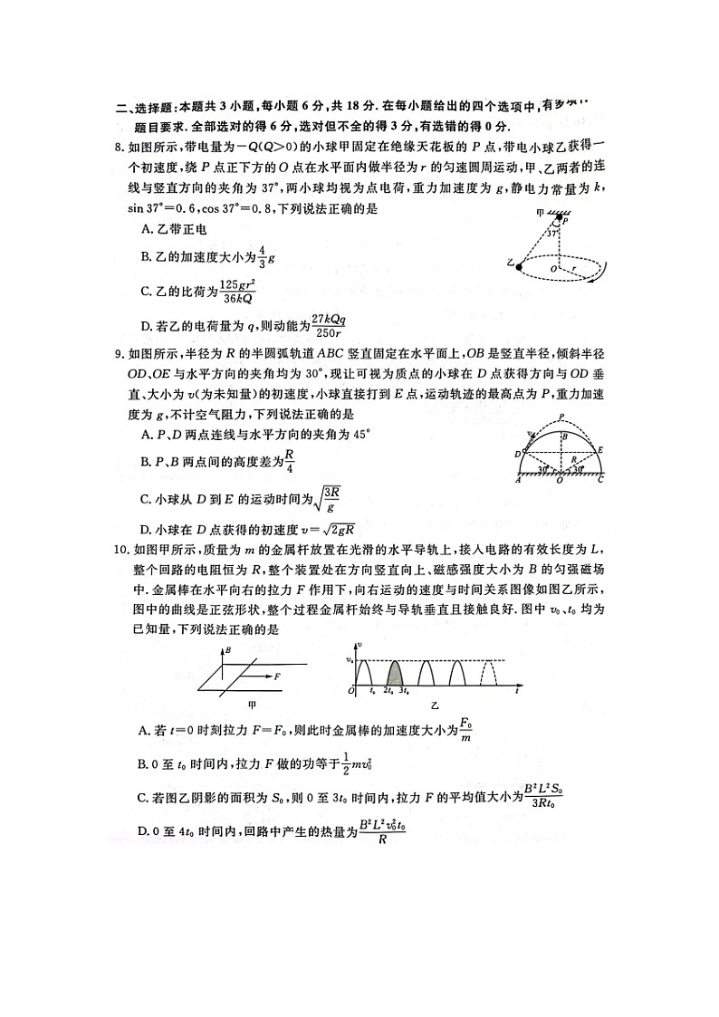 2025届河南省豫南名校高三下学期高考押题（一）物理试卷第3页