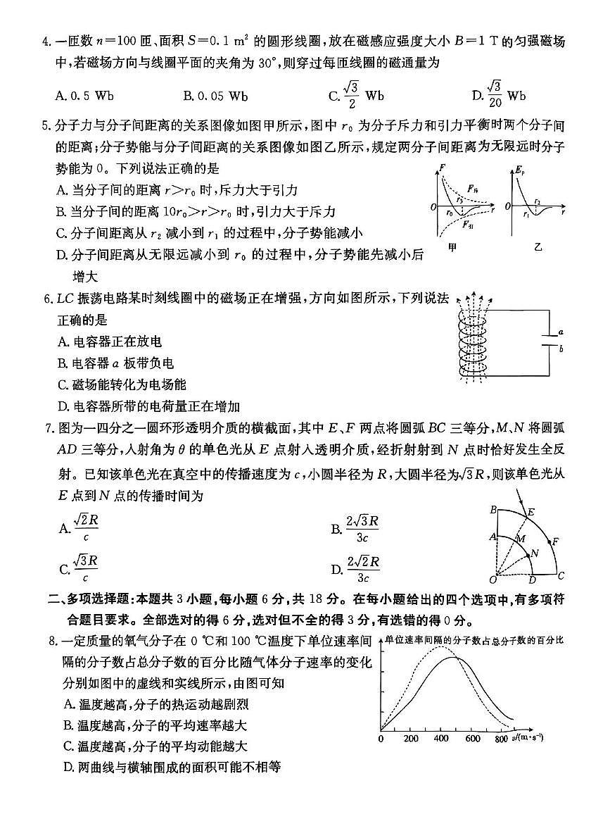 陕西省铜川市王益区2024-2025学年高二下学期5月月考物理试题第2页