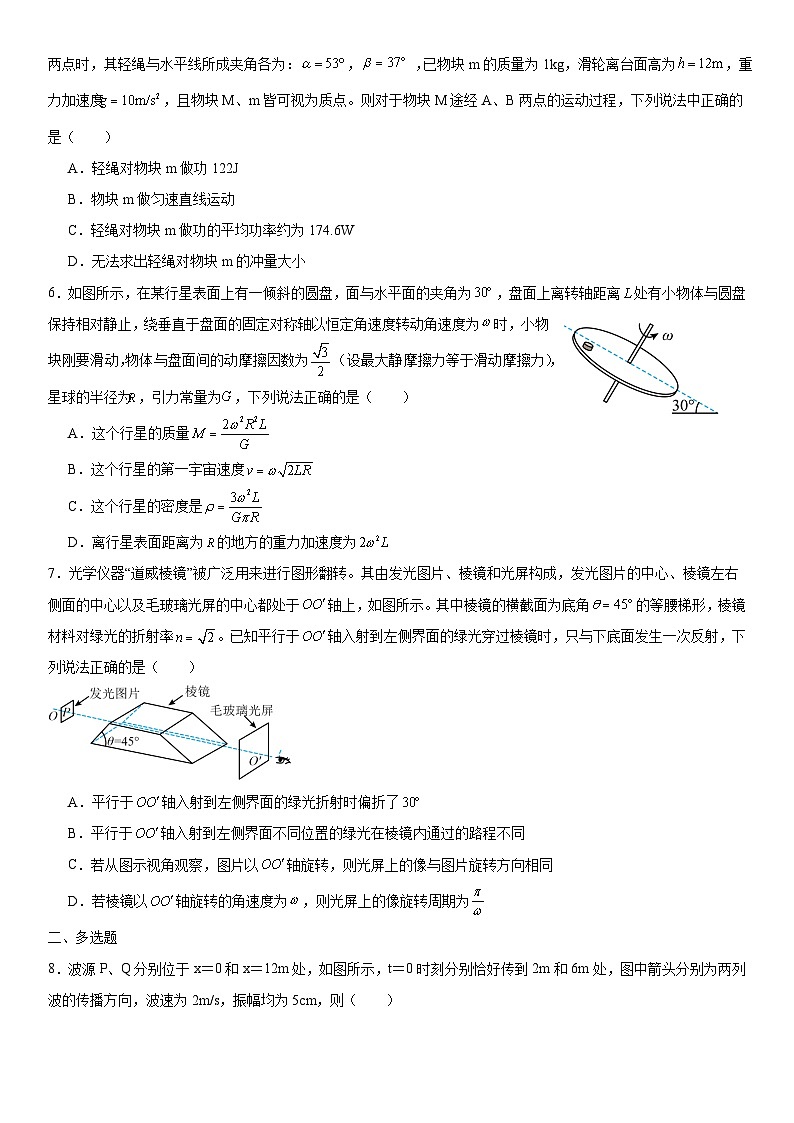 2025届湖北省武汉市华中师范大学第一附属中学高三下学期5月限时训练（月考）物理试卷（含解析）第2页