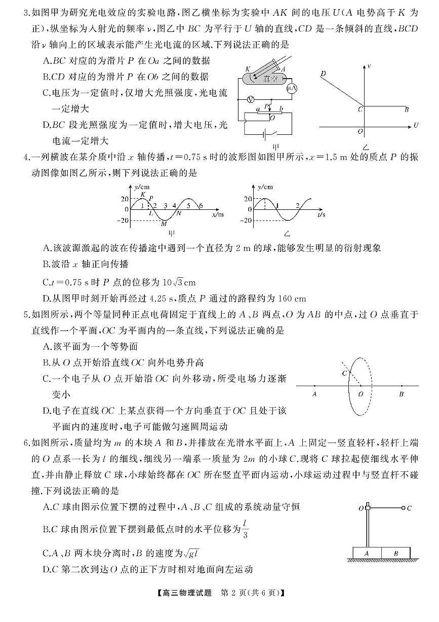 湖南省部分学校2025届高三下学期5月冲刺压轴大联考试题 物理 PDF版含解析第2页