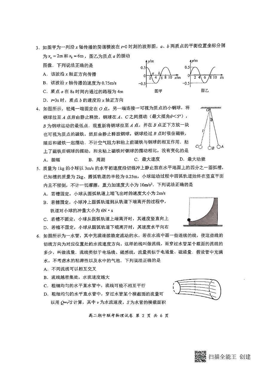 2025年湖北云学名校联盟高二年级期中联考2024-2025学年高二下学期物理试卷第2页