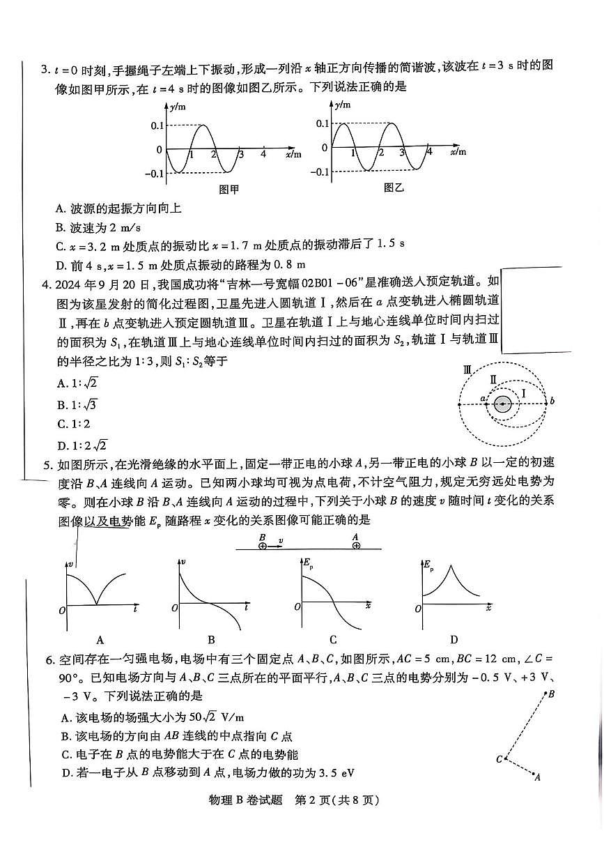 2025届陕西省安康市安康高新中学、安康中学高新分校联考高三下学期模拟预测物理试题（高考模拟）第2页