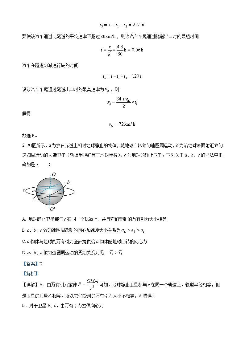 2025届湖北省部分高中协作体高三下学期二模物理试题（解析版）第2页