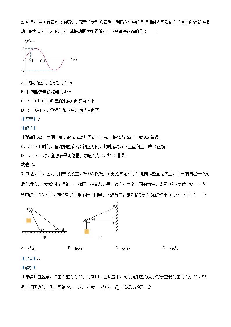 2025届江西省萍乡市高三下学期三模物理试题（解析版）第2页