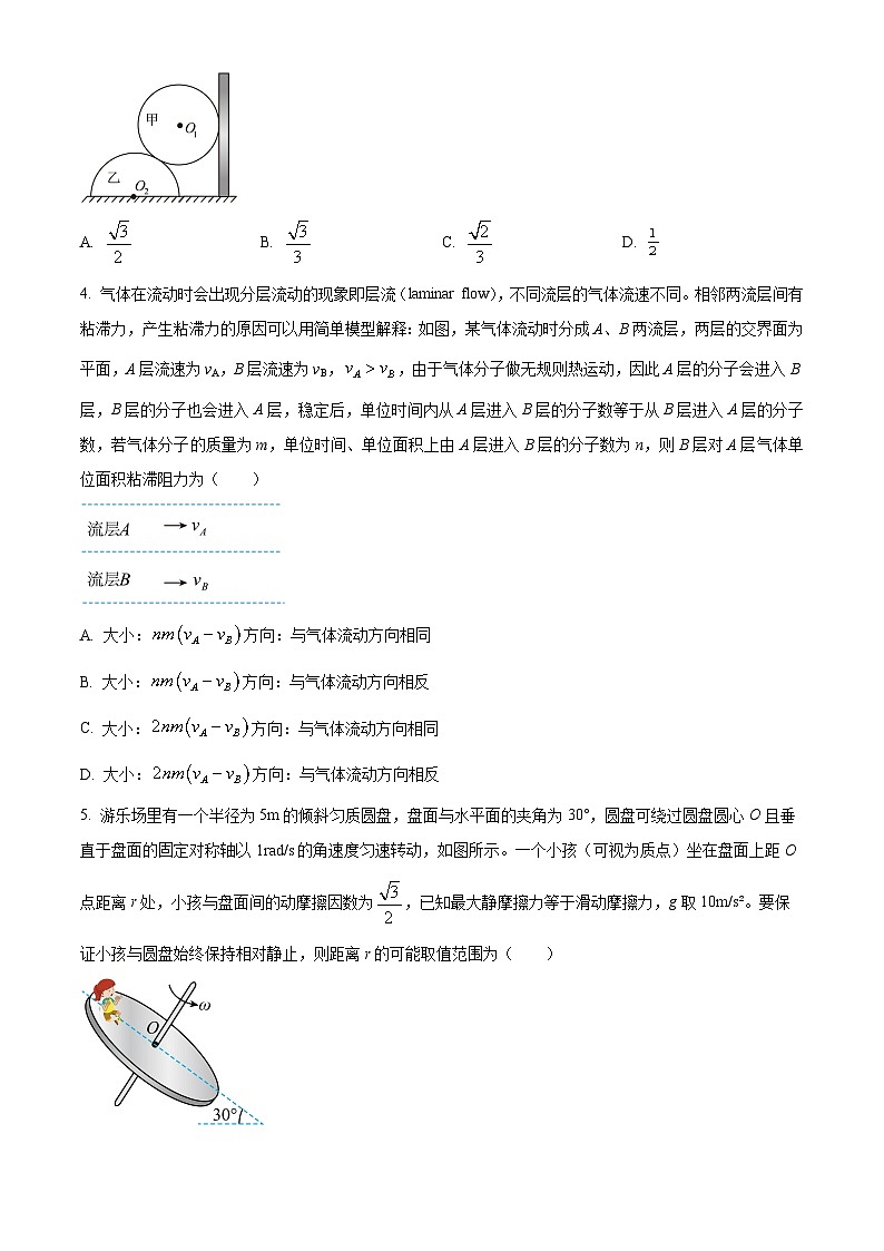 2025届山东省临沂市临沭县高三下学期三模物理试题（原卷版）第2页