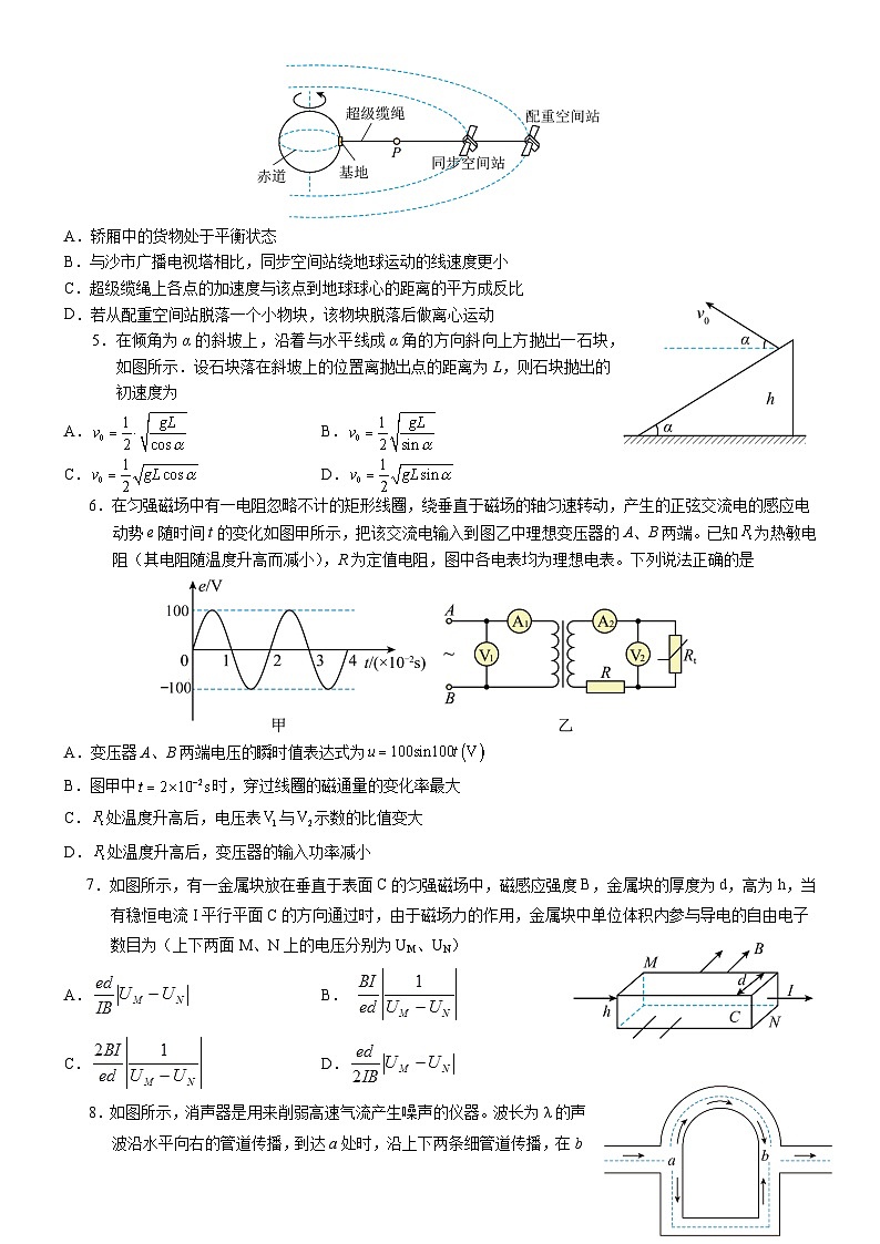 2025年普通高中学业水平选择性考试（模拟）物理第2页