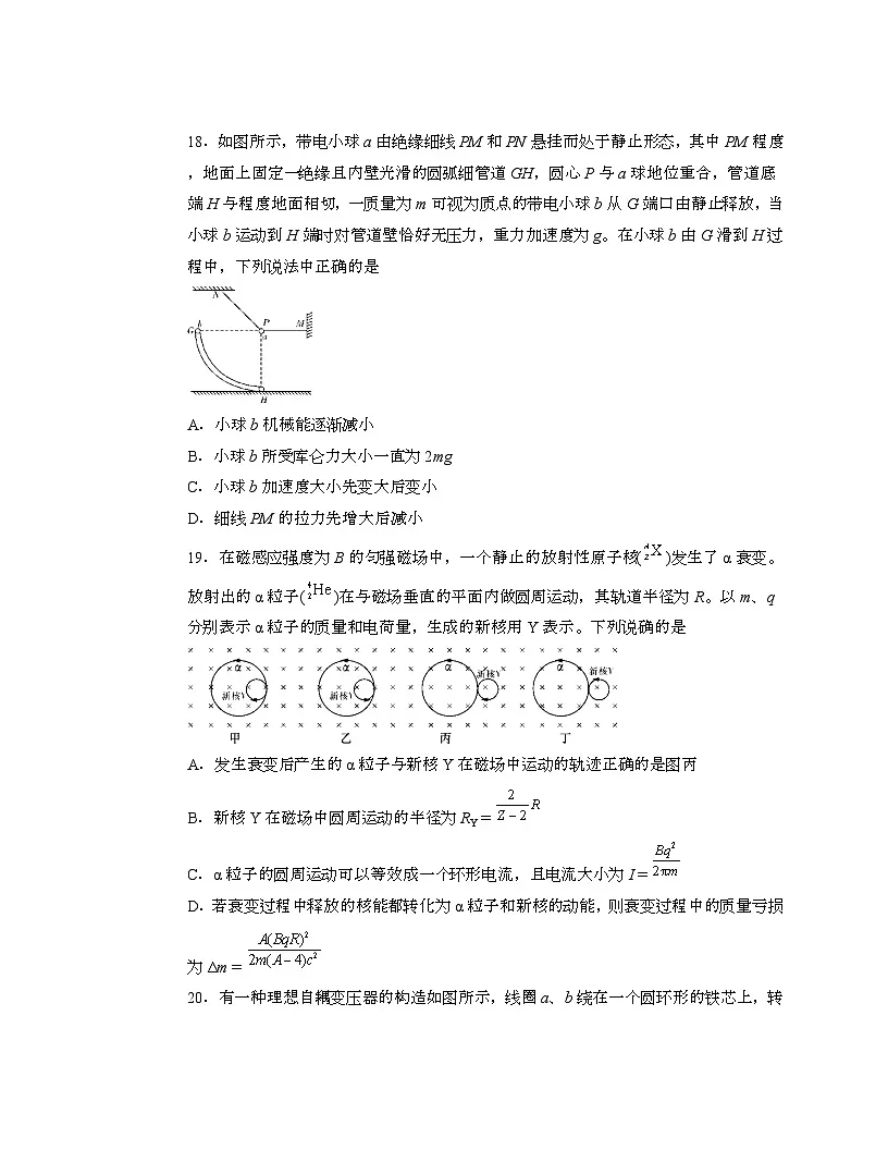 2022届 江苏新高考物理押题模拟试卷[三模]带答案第3页