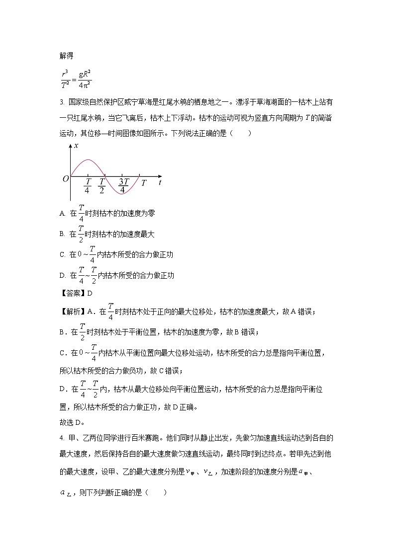 贵州省2025届高三下学期普通高中学业水平选择性考试物理试卷（解析版）第2页