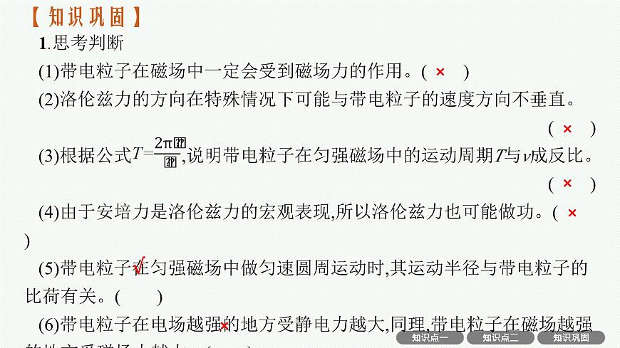 2026届高三物理一轮复习课件第11章磁场安培力与洛伦兹力第2讲磁场对运动电荷的作用力第7页