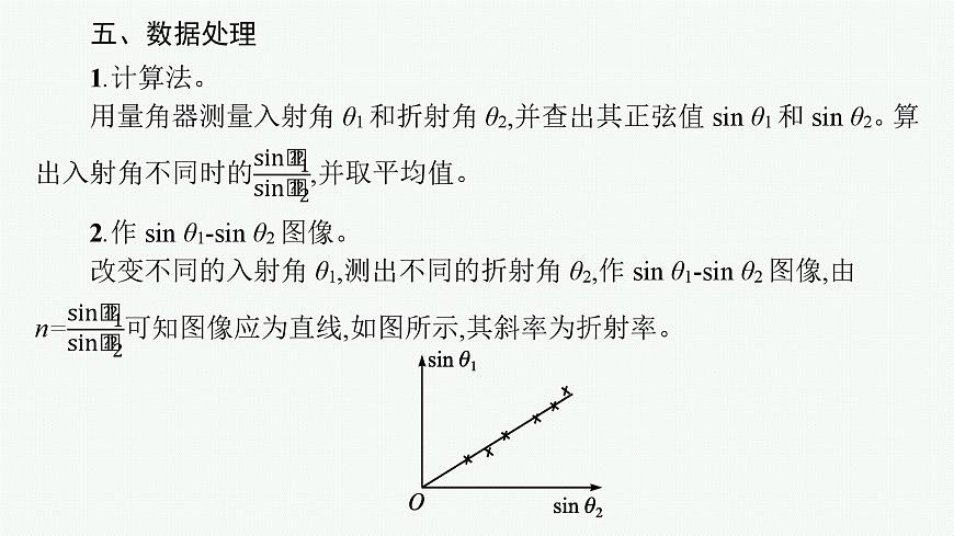 2026届高三物理一轮复习课件第10章光学实验15测量玻璃的折射率第7页