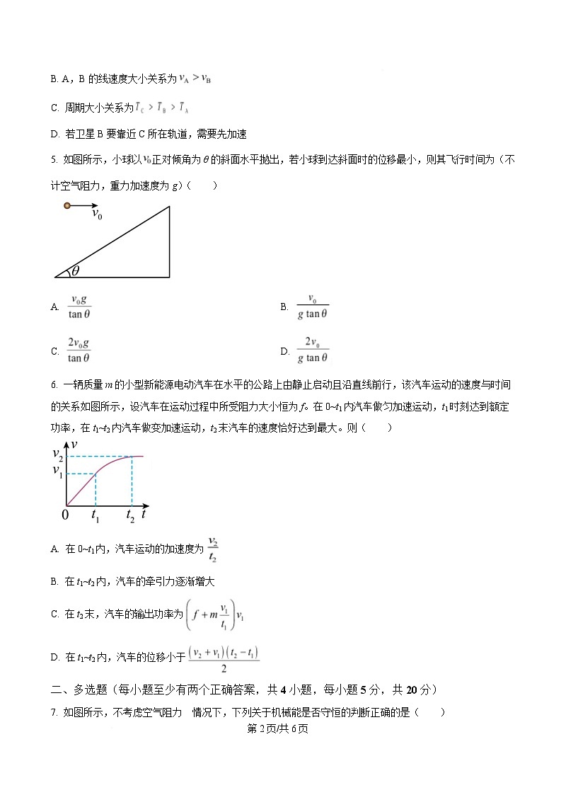 湖南省2024-2025学年高一下学期期5月月考物理试题（原卷版）第2页