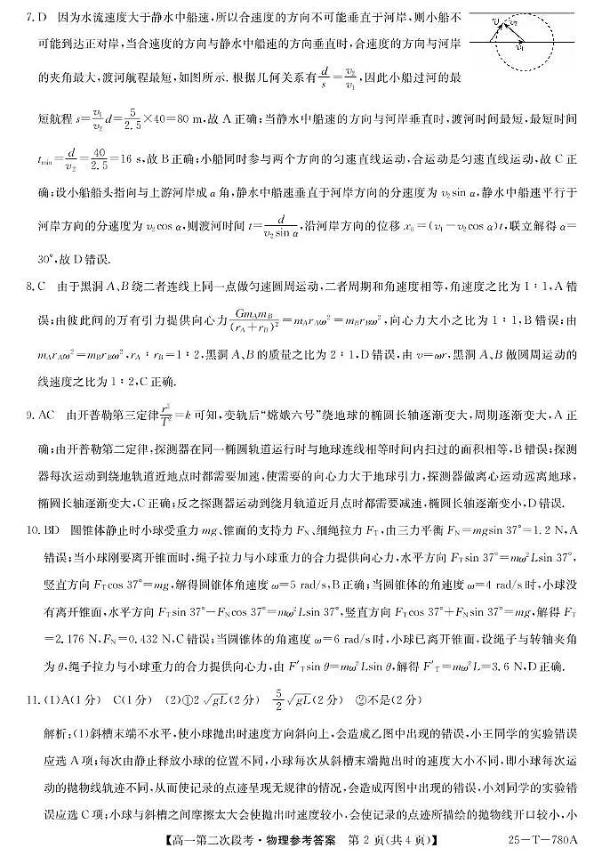 5月月考物理试题、答题卡及答案 25-T-780A-物理DA第2页